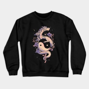 Dragon Flower - Cool Oriental Yin Yang Gift Crewneck Sweatshirt